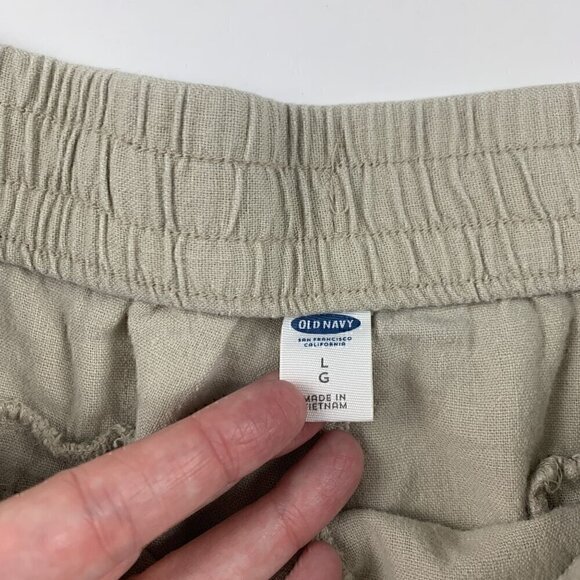 Old Navy A Stones Throw Linen Blend Pull On Shorts L - Picture 3 of 6